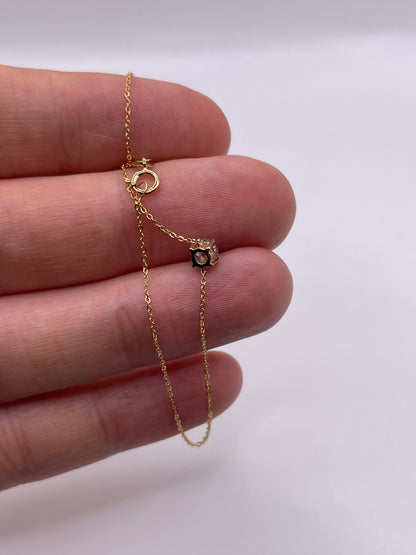 9ct gold 25 point diamond bracelet