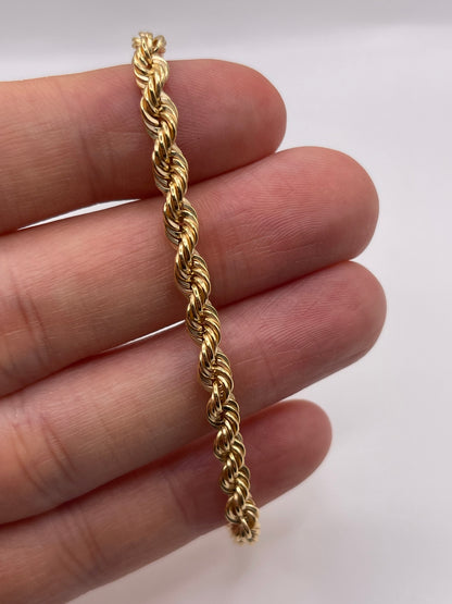 9ct gold rope bracelet