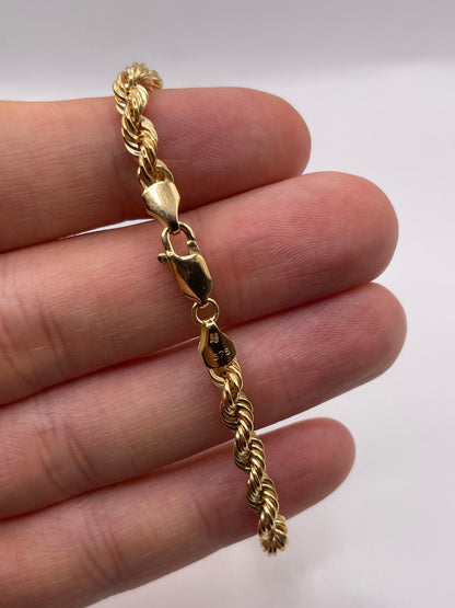 9ct gold rope bracelet
