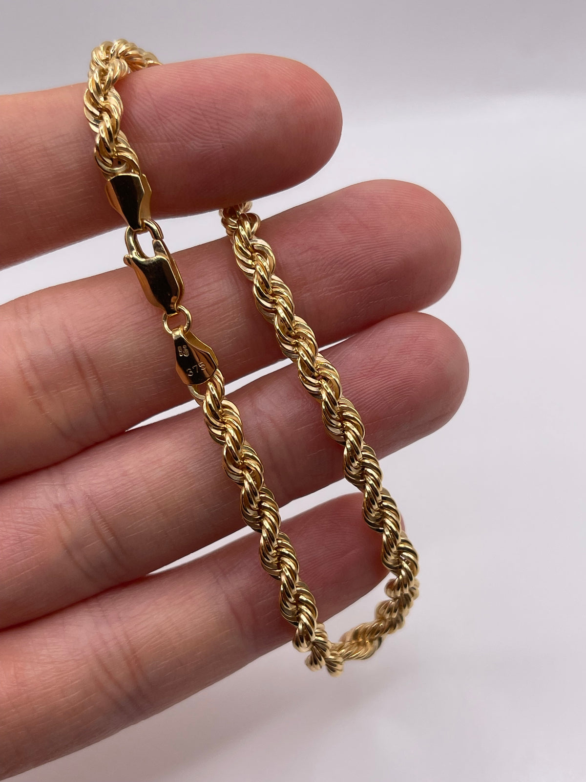 9ct gold rope bracelet