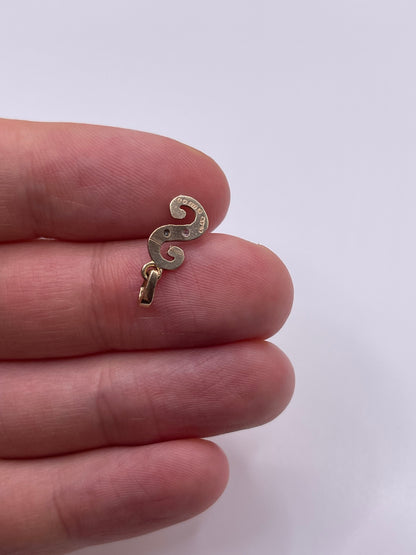 9ct gold diamond initial S pendant