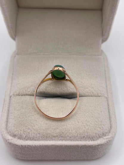 Antique 9ct rose gold cameo ring