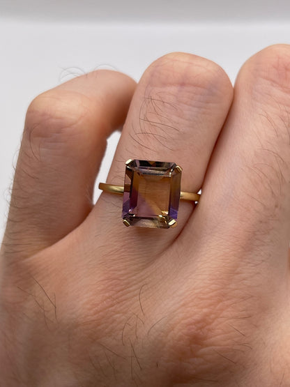 9ct gold ametrine ring