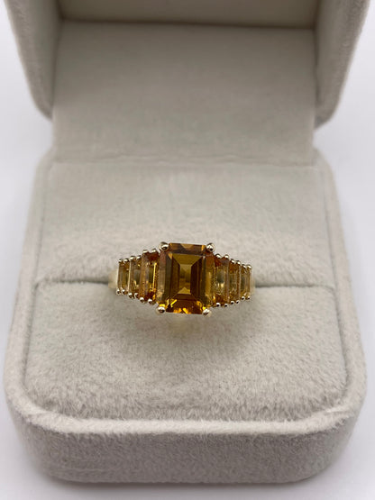 9ct gold citrine ring