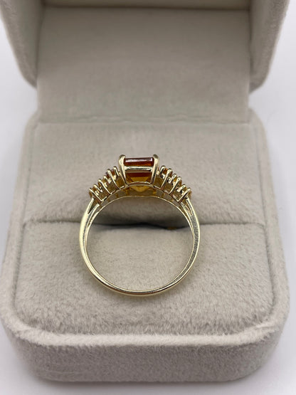 9ct gold citrine ring