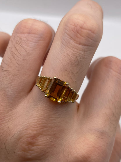 9ct gold citrine ring