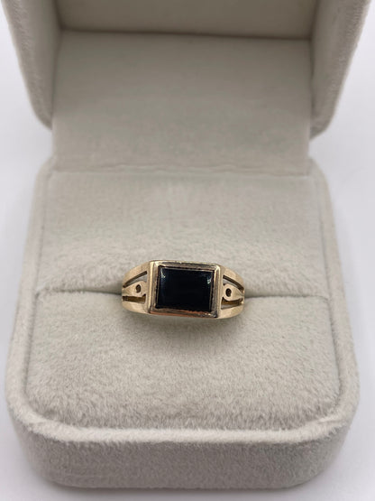 9ct gold onyx signet ring