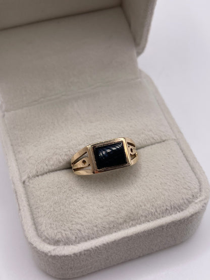 9ct gold onyx signet ring