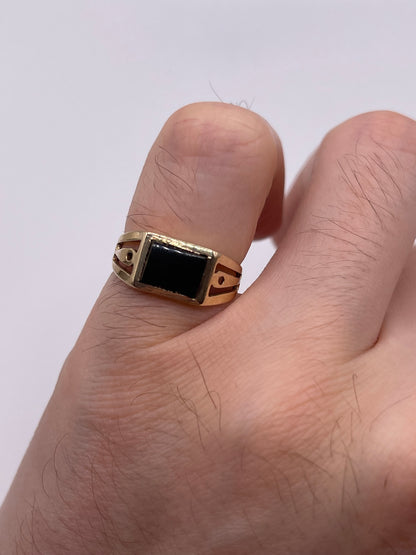 9ct gold onyx signet ring