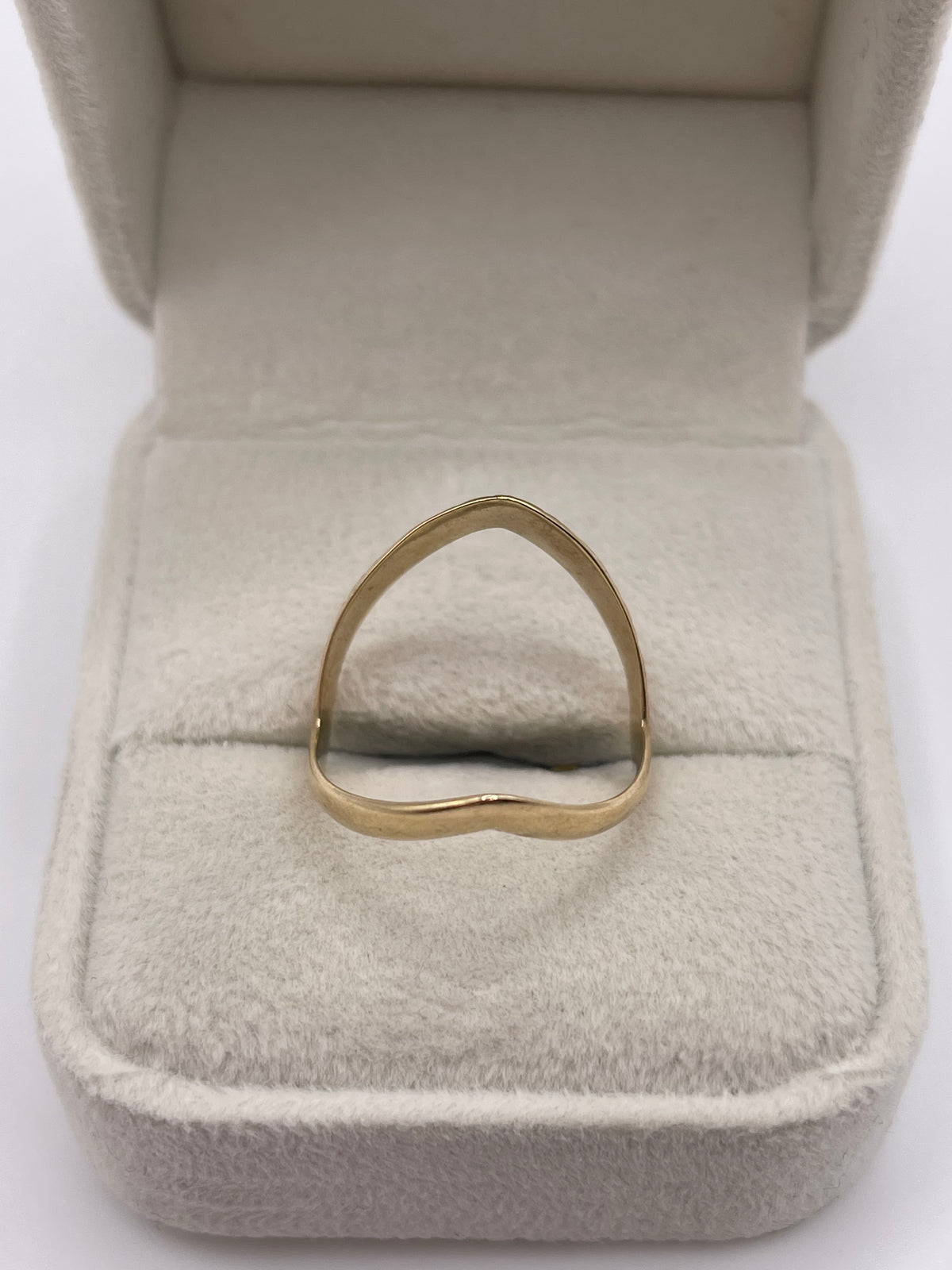 9ct gold double wishbone ring