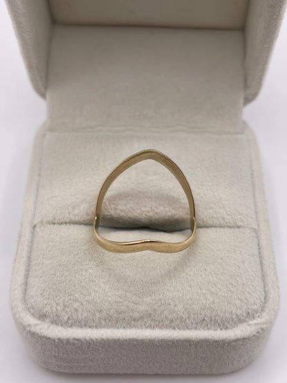 9ct gold double wishbone ring