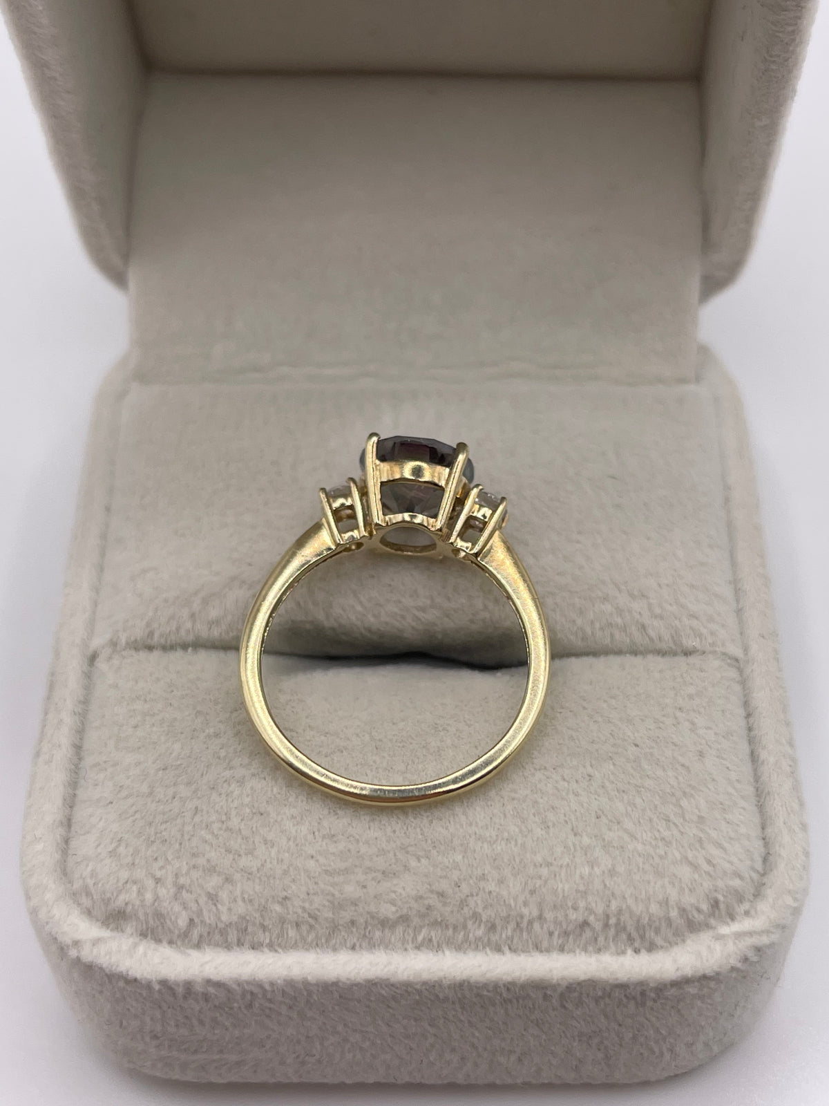 9ct gold mystic topaz and zircon ring