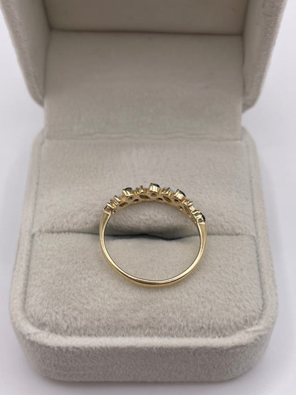 9ct gold opal and sapphire ring