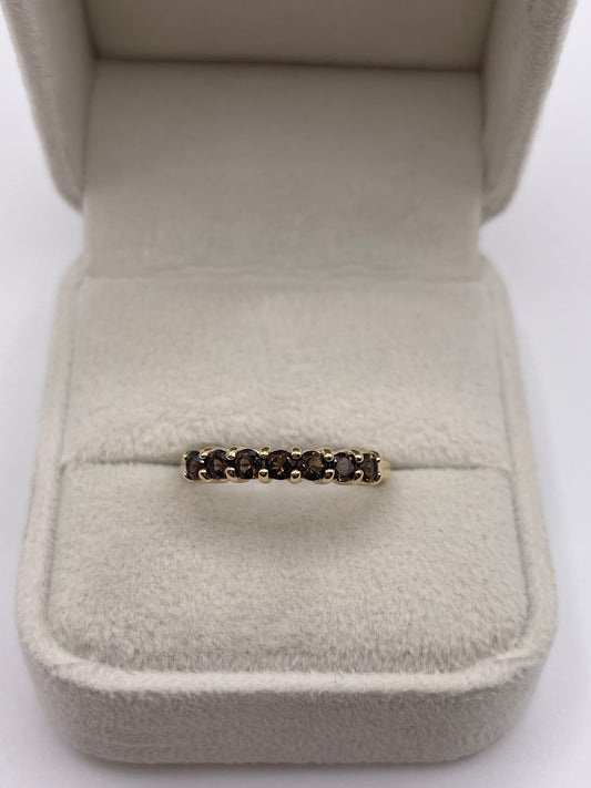 9ct gold Smokey quartz ring