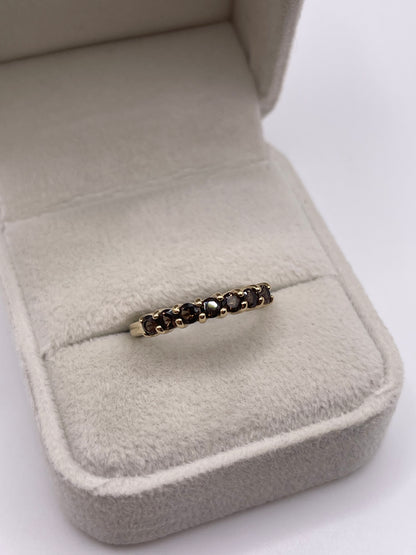 9ct gold Smokey quartz ring