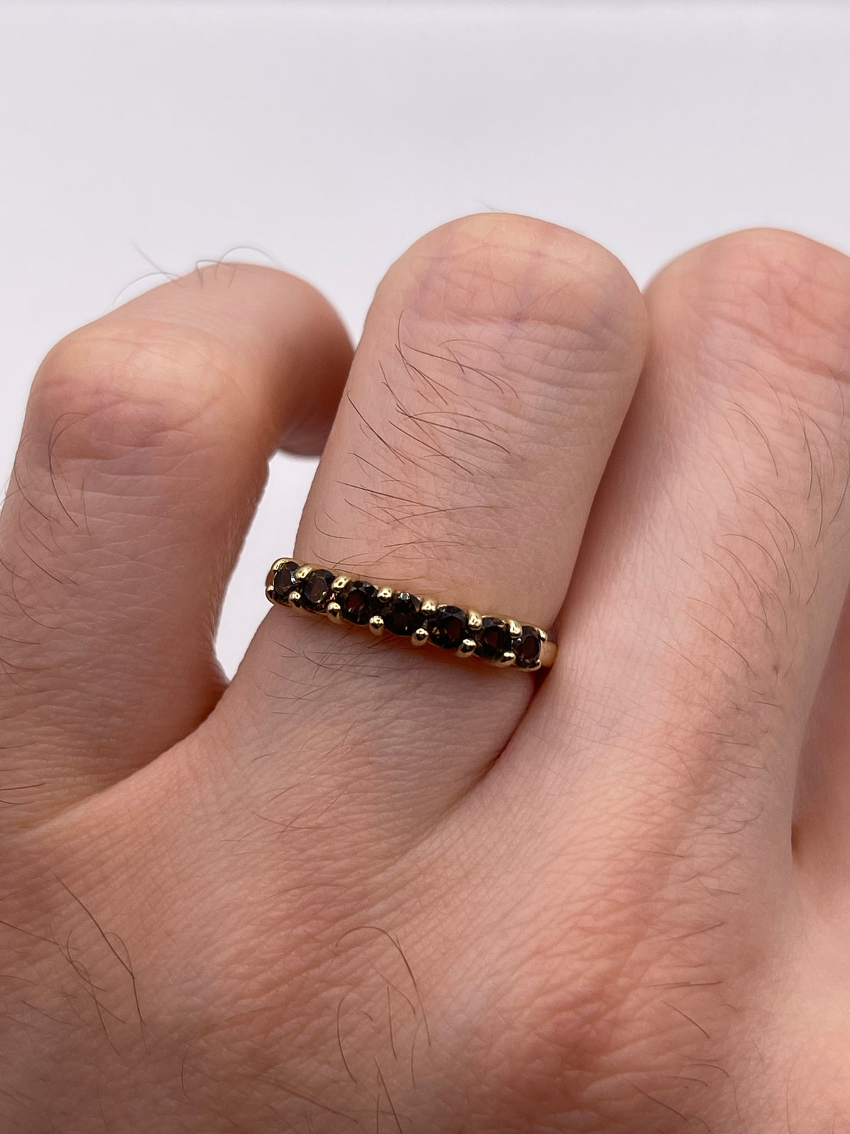 9ct gold Smokey quartz ring