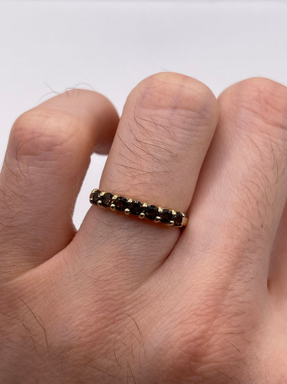 9ct gold Smokey quartz ring