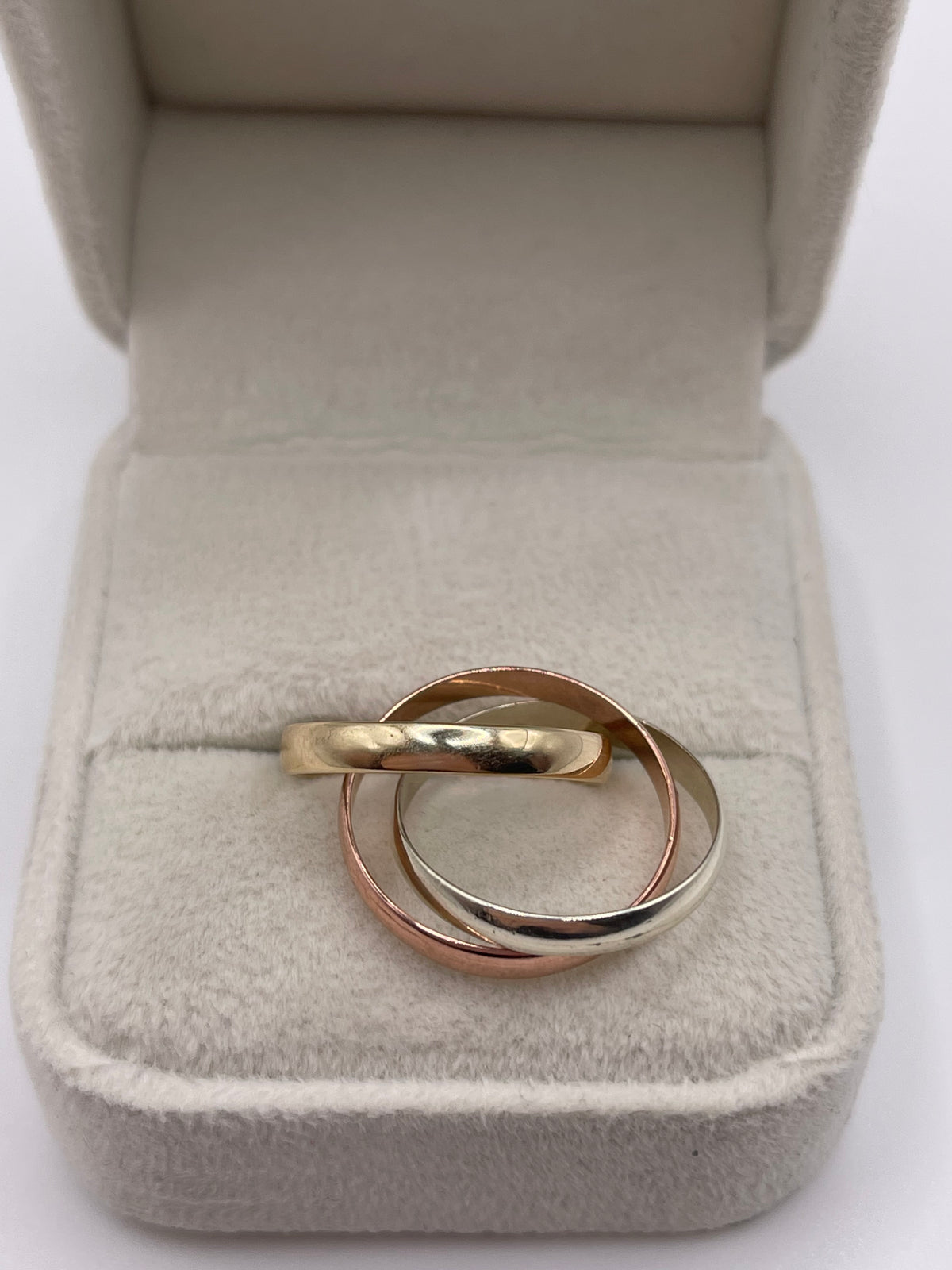 9ct tri gold ring