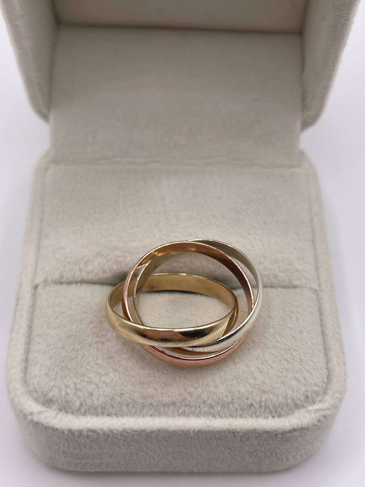 9ct tri gold ring