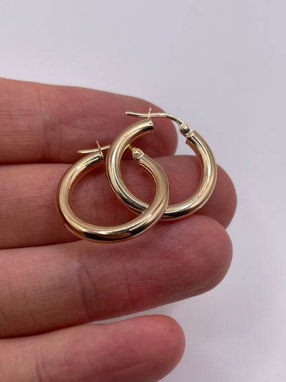 9ct gold creole earrings