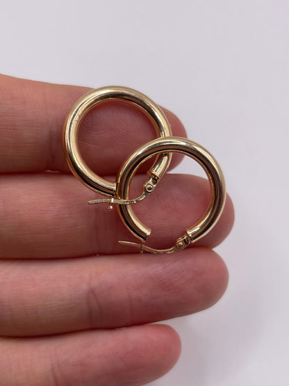 9ct gold creole earrings