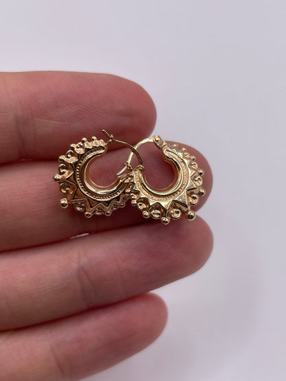 9ct gold creole earrings