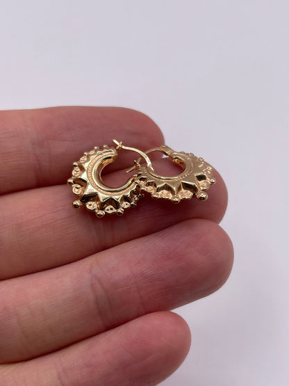 9ct gold creole earrings