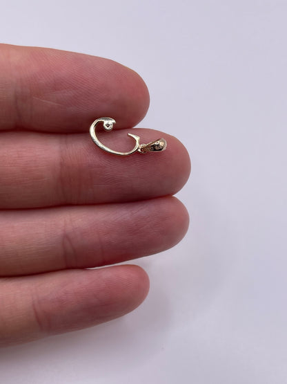 9ct gold diamond initial C pendant