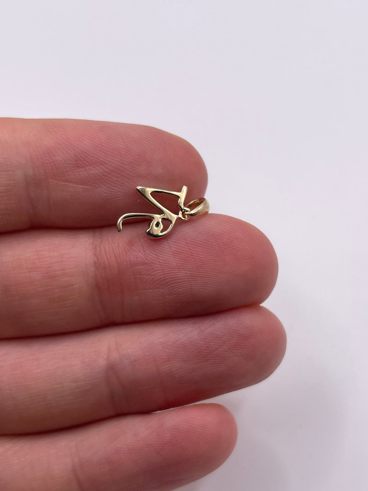 9ct gold diamond initial N pendant
