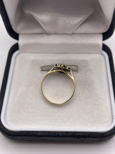 Load image into Gallery viewer, 9ct gold sapphire and diamond cluster ring
