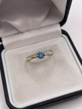 Load image into Gallery viewer, 9ct blue and white topaz ring
