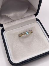 Load image into Gallery viewer, 9ct gold blue zircon ring
