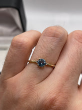 Load image into Gallery viewer, 9ct blue and white topaz ring
