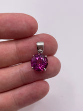 Load image into Gallery viewer, 9ct white gold pink topaz pendant
