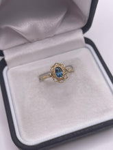 Load image into Gallery viewer, 9ct gold blue topaz ring
