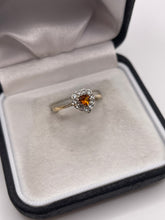Load image into Gallery viewer, 9ct gold citrine and paste ring
