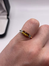 Load image into Gallery viewer, 9ct gold sphene and diamond ring
