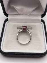 Load image into Gallery viewer, 18ct white gold ruby ring
