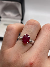 Load image into Gallery viewer, 18ct white gold ruby ring
