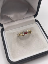 Load image into Gallery viewer, 9ct gold spinel and diamond ring
