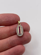 Load image into Gallery viewer, 9ct gold ruby and diamond pendant
