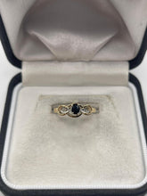 Load image into Gallery viewer, 9ct gold sapphire and diamond ring
