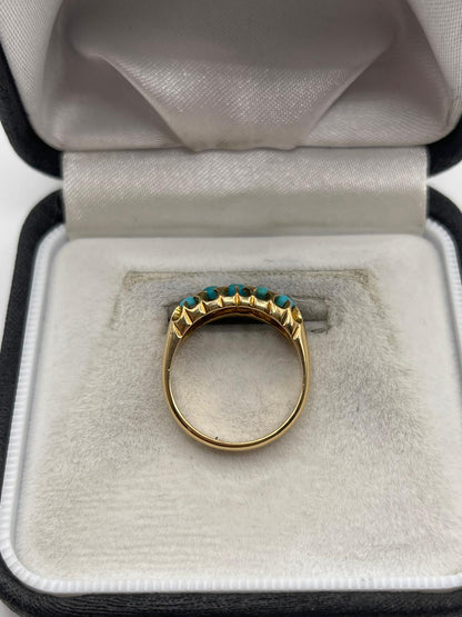 18ct gold turquoise ring