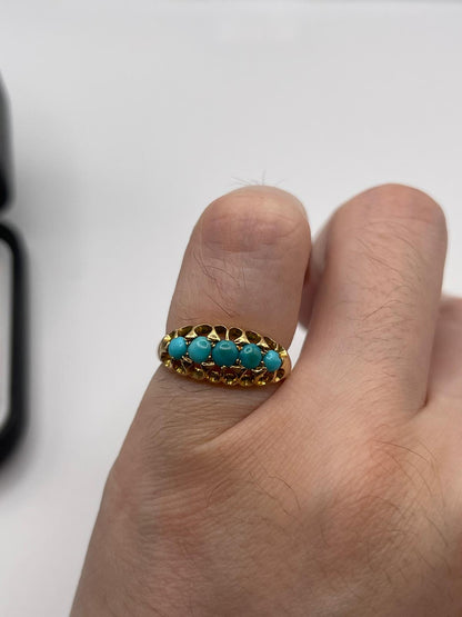 18ct gold turquoise ring