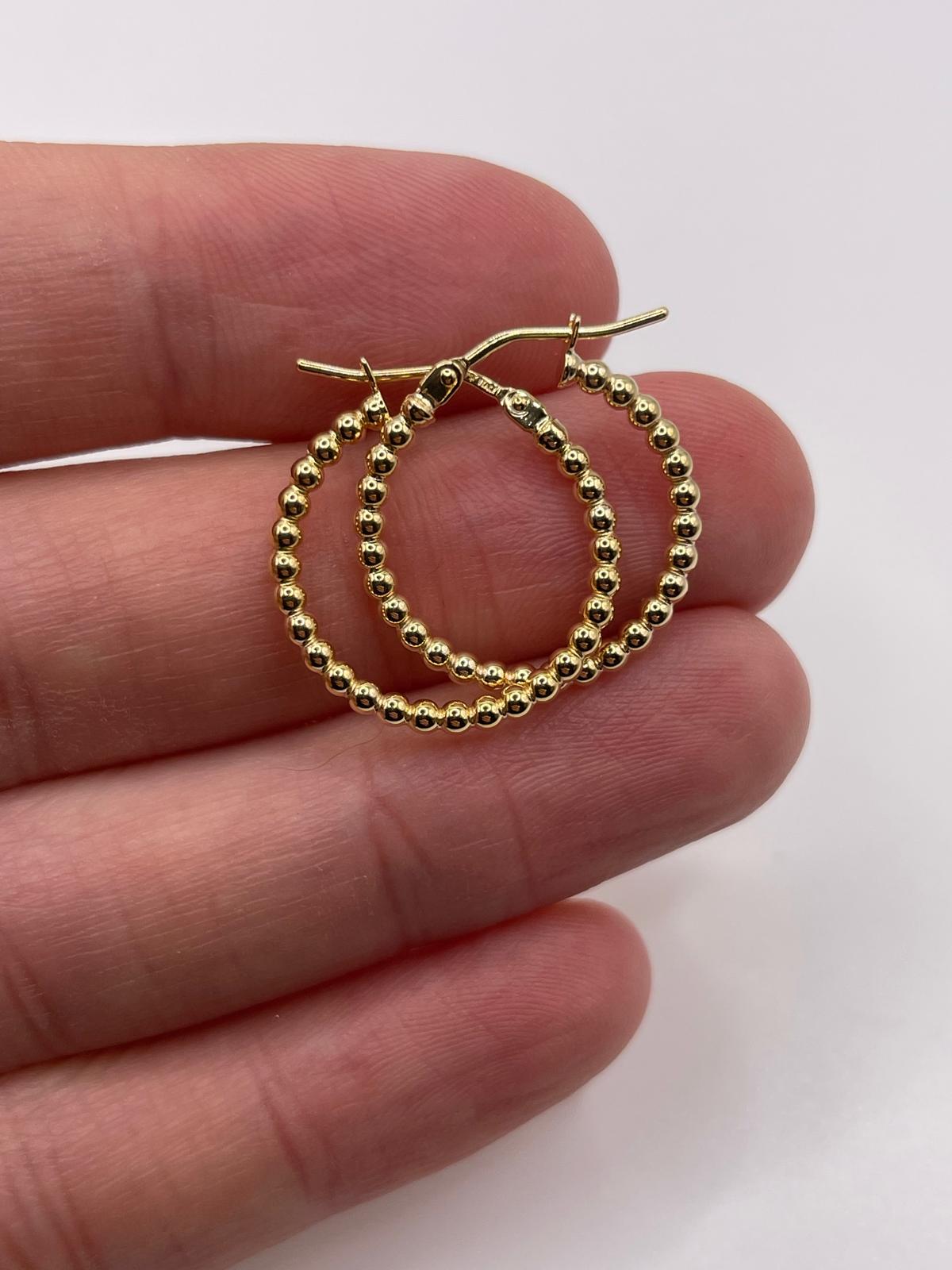 9ct gold creole earrings
