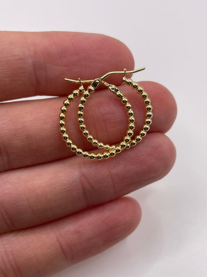 9ct gold creole earrings