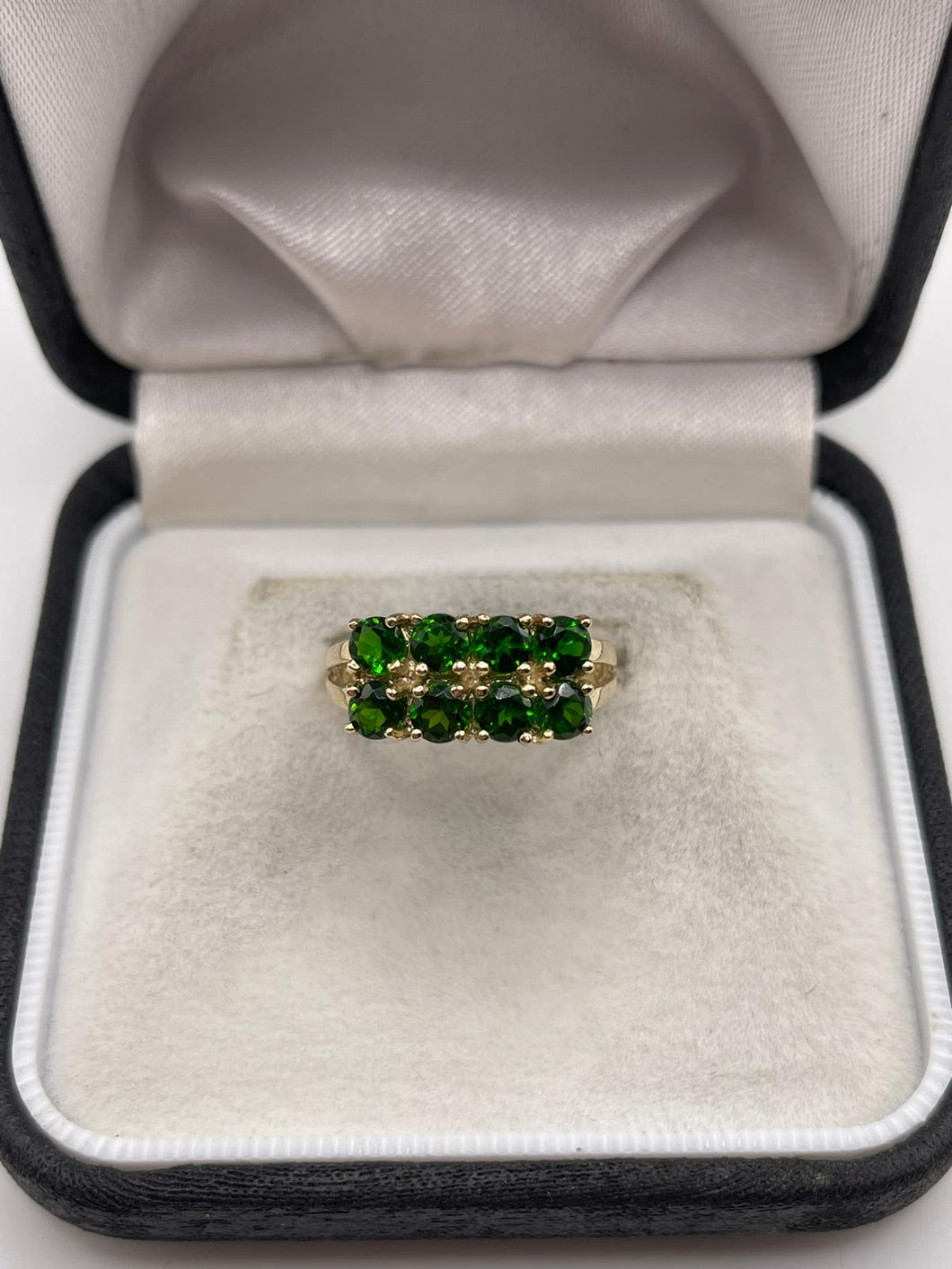 9ct gold diopside ring