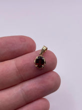 Load image into Gallery viewer, 9ct gold garnet pendant
