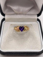 Load image into Gallery viewer, 9ct gold amethyst ring
