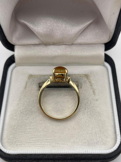 9ct gold opal and diamond ring